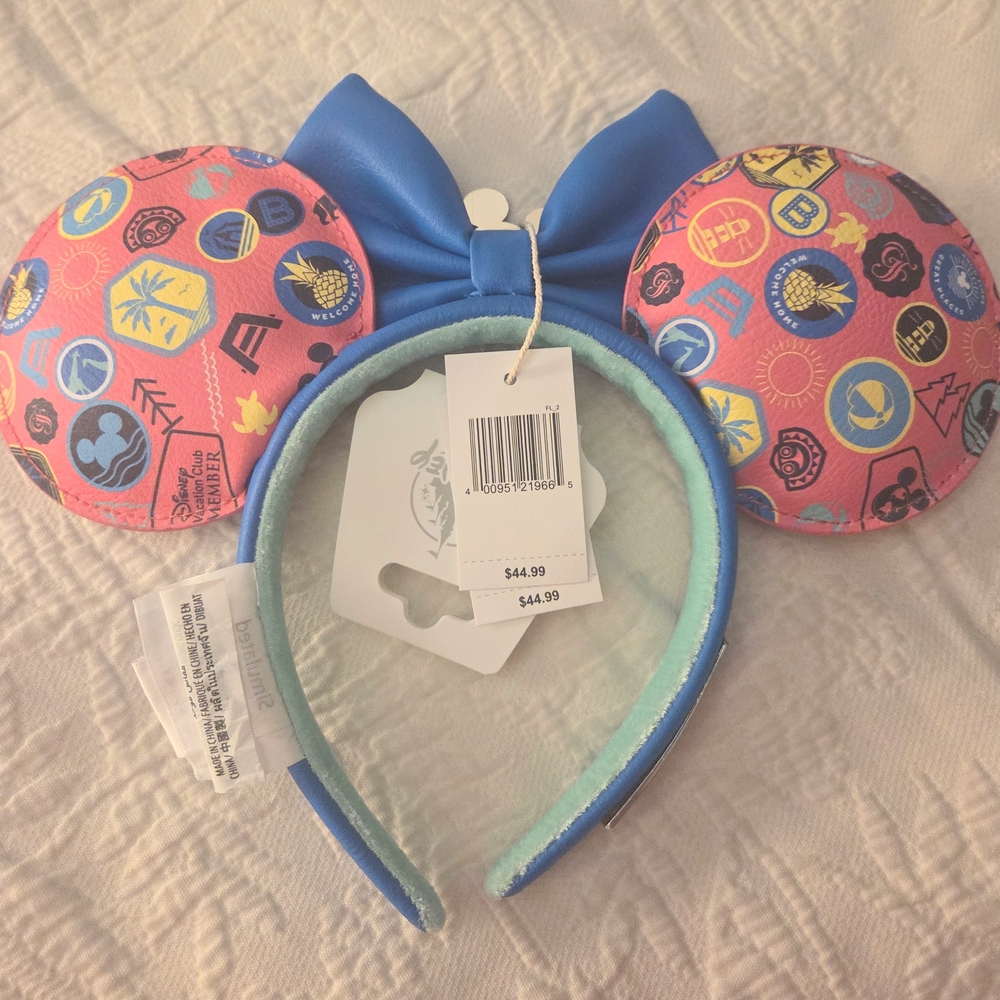 ☀️Blue and Pink Mickey Mouse Ears Headband💜